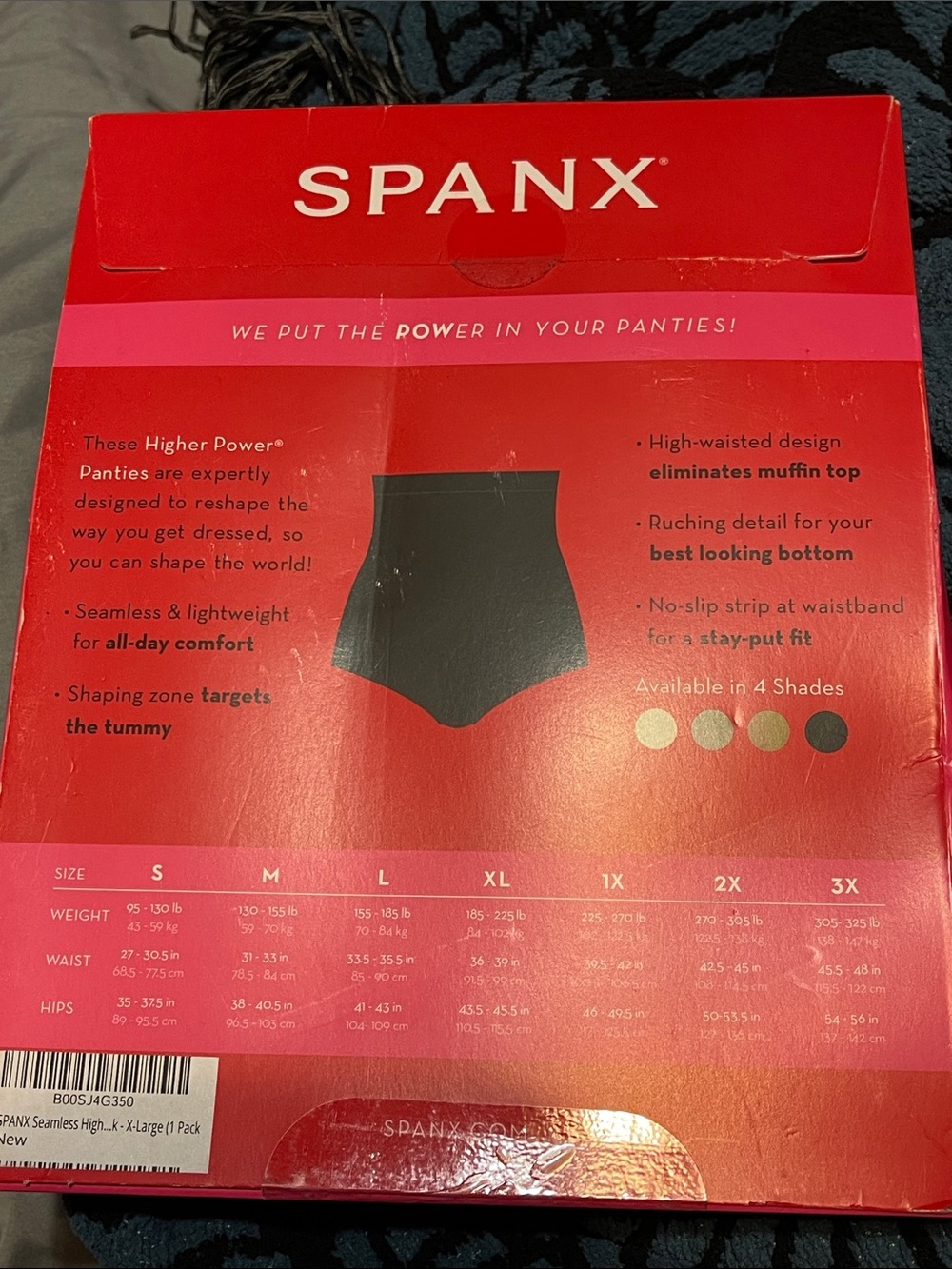 SPANX Higher Power Panties Packaging - Red - Picture 2 of 2